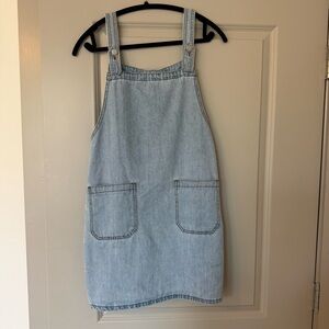 Light Blue Denim Overall Dress